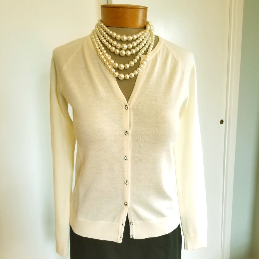 Talbots Cream Merino wool sweater